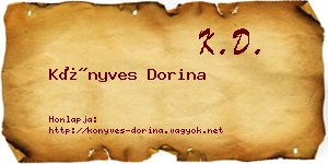 Könyves Dorina névjegykártya