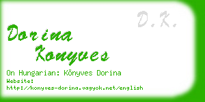 dorina konyves business card
